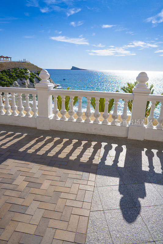 Benidorm Balcon del Mediterraneo balustrade在Alicante